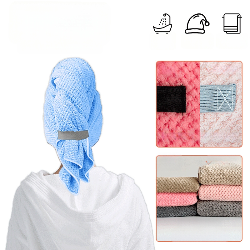 Καπέλο στεγνώματος μαλλιών από Coral Fleece, παχύ, εξαιρετικά απορροφητικό, γρήγορο στέγνωμα, 170–199 g