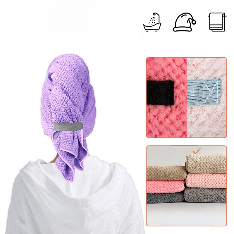 Καπέλο στεγνώματος μαλλιών από Coral Fleece, παχύ, εξαιρετικά απορροφητικό, γρήγορο στέγνωμα, 170–199 g