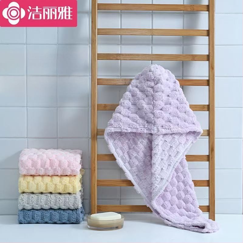 Κάλυμμα στεγνώματος μαλλιών, φλις κοράλλι, νήμα 100D, απλό ύφασμα, μοτίβο χελώνας, 50-79 γρ, unisex