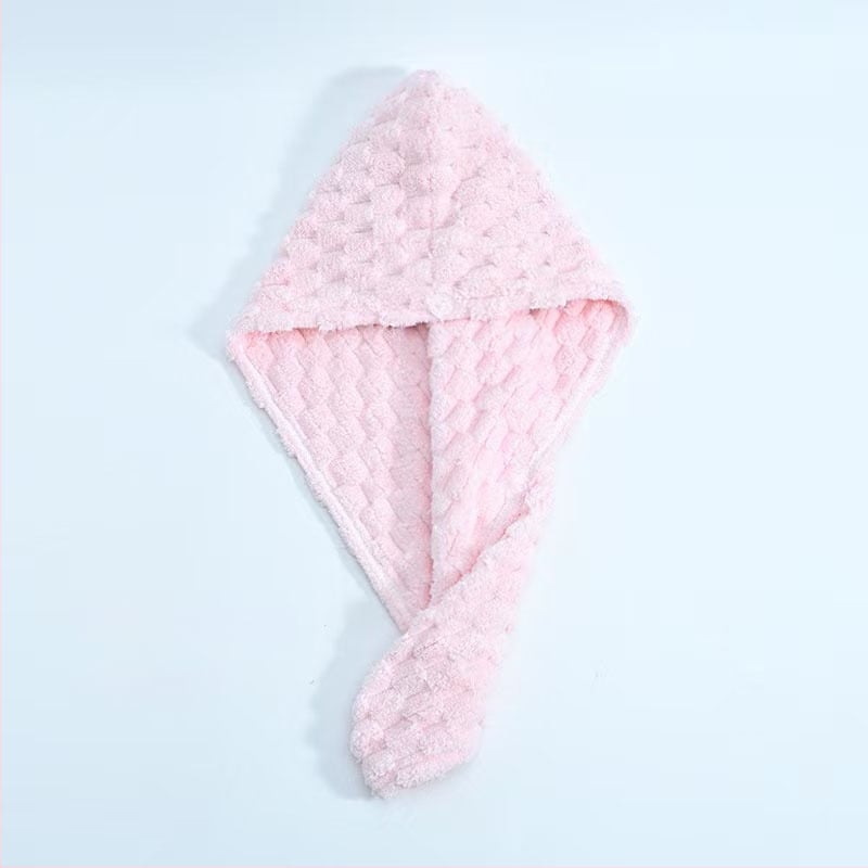 Κάλυμμα στεγνώματος μαλλιών, φλις κοράλλι, νήμα 100D, απλό ύφασμα, μοτίβο χελώνας, 50-79 γρ, unisex