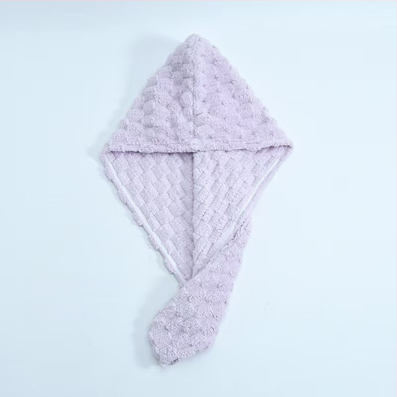 Κάλυμμα στεγνώματος μαλλιών, φλις κοράλλι, νήμα 100D, απλό ύφασμα, μοτίβο χελώνας, 50-79 γρ, unisex