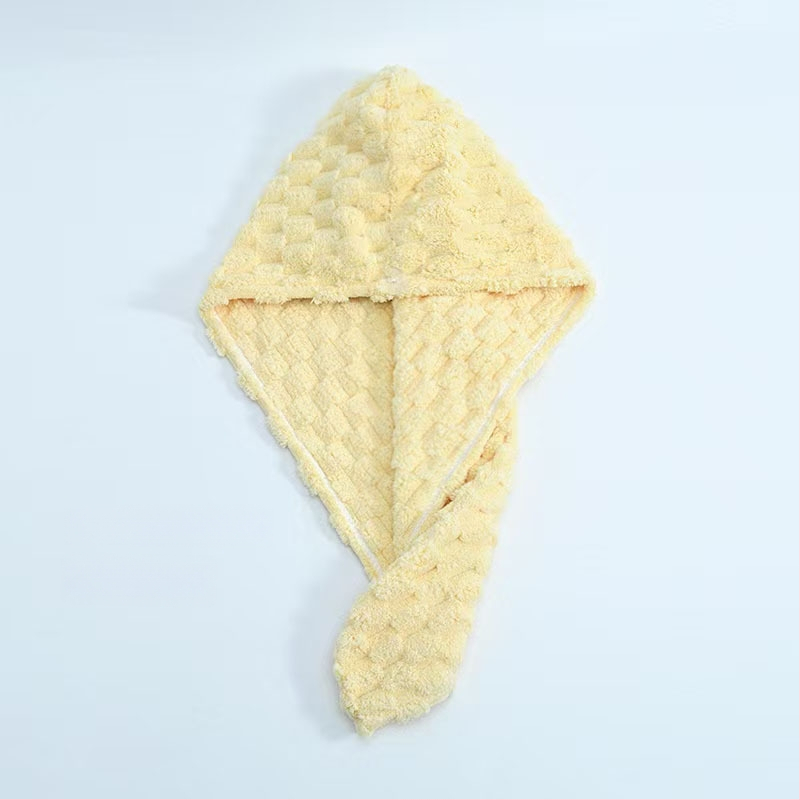 Κάλυμμα στεγνώματος μαλλιών, φλις κοράλλι, νήμα 100D, απλό ύφασμα, μοτίβο χελώνας, 50-79 γρ, unisex