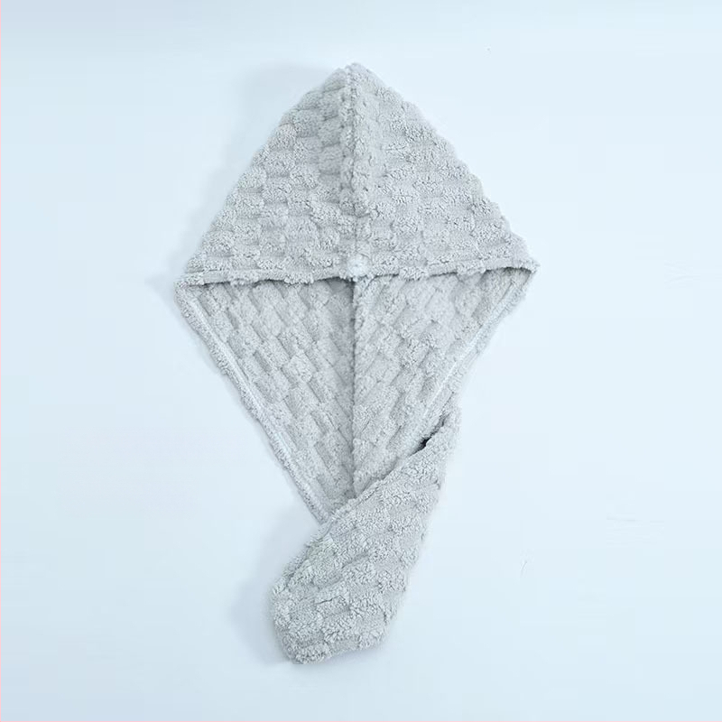 Κάλυμμα στεγνώματος μαλλιών, φλις κοράλλι, νήμα 100D, απλό ύφασμα, μοτίβο χελώνας, 50-79 γρ, unisex