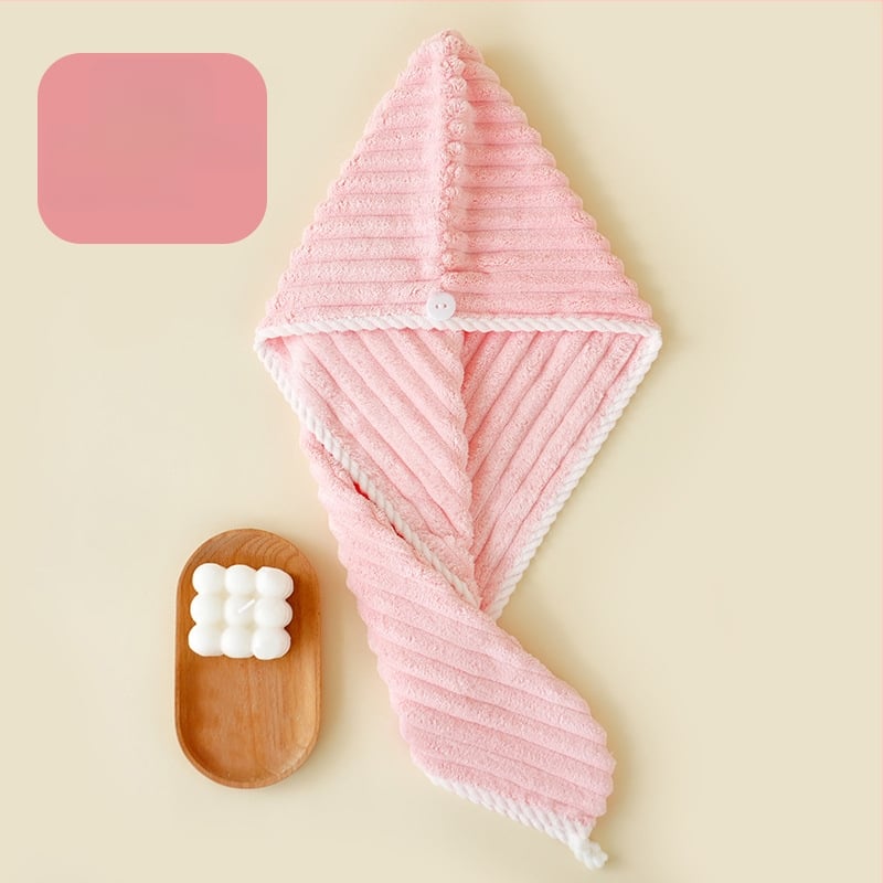 Γυναικείο καπάκι στεγνώματος μαλλιών, απορροφητικό coral fleece, 80–99 g, 150D, ραφή με περιθώριο, εξατομικευμένη επεξεργασία