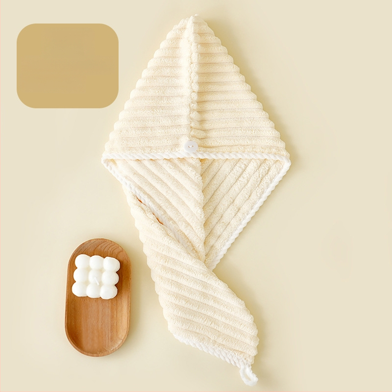 Γυναικείο καπάκι στεγνώματος μαλλιών, απορροφητικό coral fleece, 80–99 g, 150D, ραφή με περιθώριο, εξατομικευμένη επεξεργασία