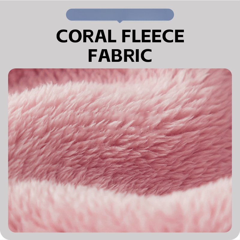 Καπέλο για το στέγνωμα μαλλιών, εξαιρετικά απορροφητικό, γρήγορο στέγνωμα, νήμα 150D, φλοίς κοραλλί, Jacquard ύφανση, 100–119 g