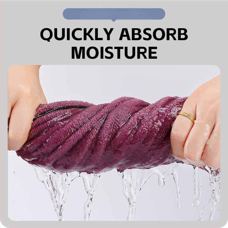 Καπέλο για το στέγνωμα μαλλιών, εξαιρετικά απορροφητικό, γρήγορο στέγνωμα, νήμα 150D, φλοίς κοραλλί, Jacquard ύφανση, 100–119 g