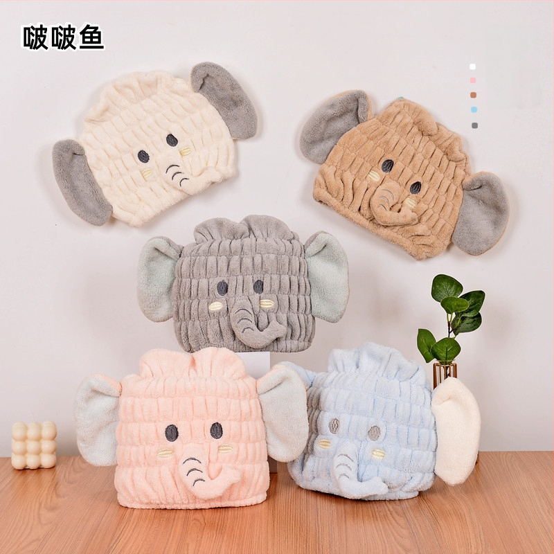 Παιδικό σκουφάκι στεγνώματος μαλλιών (κοραλλι φλις; 150D νήμα; 50–79 g; προσαρμοσμένη επεξεργασία)