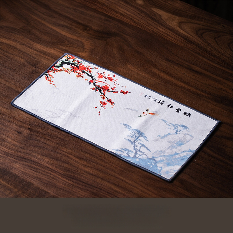 Πετσέτα τσαγιού Chang feng, παχύτερο απορροφητικό ύφασμα, suede-σύνθετο ύφασμα, Zen έμπνευση, κλασικό παραδοσιακό στιλ