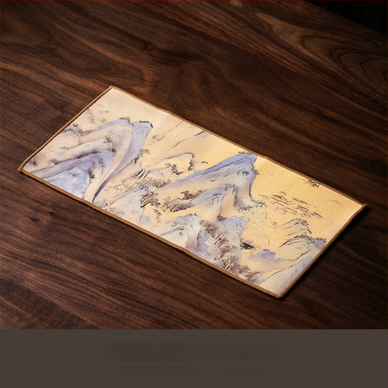 Πετσέτα τσαγιού Chang feng, παχύτερο απορροφητικό ύφασμα, suede-σύνθετο ύφασμα, Zen έμπνευση, κλασικό παραδοσιακό στιλ