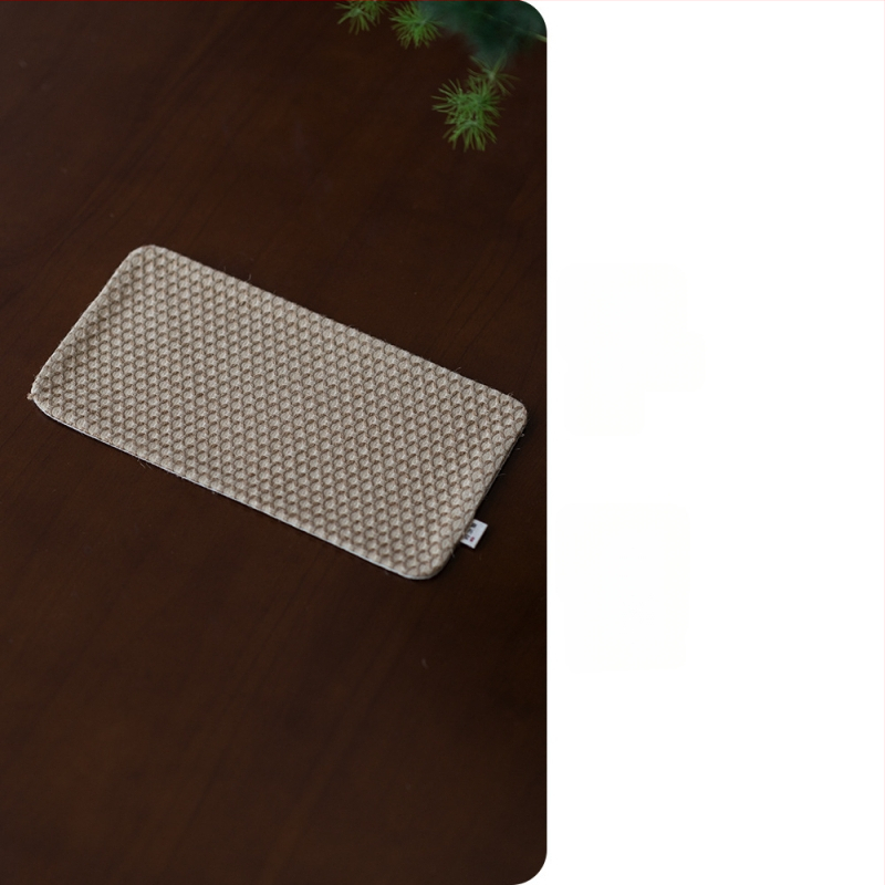 Σετ αξεσουάρ τελετής τσαγιού — ύφασμα από βαμβακι-λινό με φυτική βαφή, εκτύπωση λογότυπου, ρετρό στυλ, Νέο κινεζικό στυλ