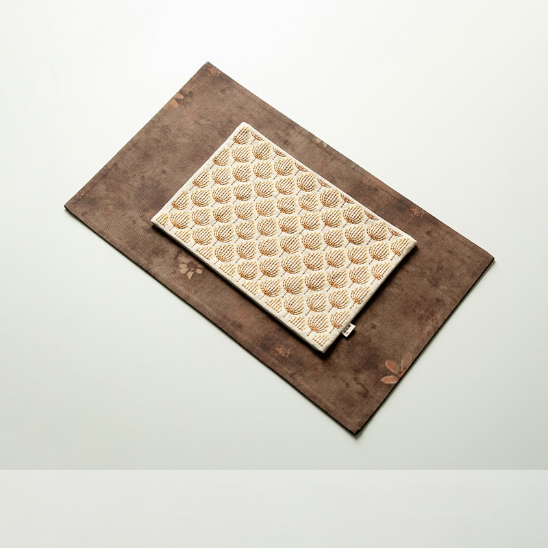 Changpju βαμβακο-λινο αξεσουάρ τελετής τσαγιού – Νέο κινέζικό στυλ, κεντημένο Dandelion πατάκι τσαγιού