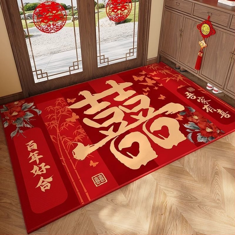 Входен килим за врата – полиестерно влакно, термопечат, квадратна форма, модел 10122, ръчно пране, модерен минималистичен стил, подходящ за хол, спалня и кабинет