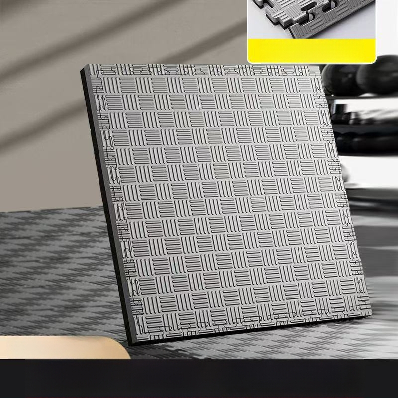 Тренировъчна подложка за фитнес и бойни изкуства — патчворк дизайн, квадратна форма, ивици, балонова пяна, машинно тъкане