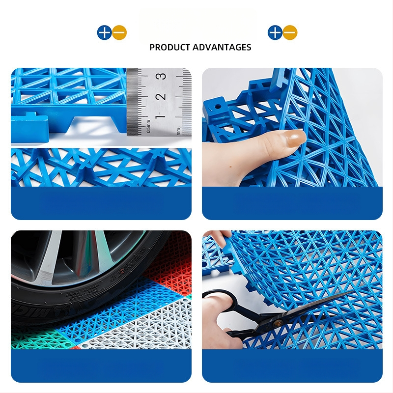 PVC grīdas paklājs ar caurumiem dizainu – pretslīdējošs, ūdensizturīgs, izturīgs pret nolietojumu, piemērots dušai, virtuvei, vannas istabai, tualeitei un baseiniem