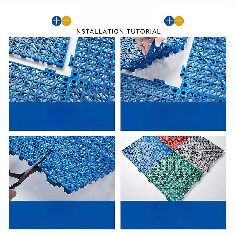 PVC grīdas paklājs ar caurumiem dizainu – pretslīdējošs, ūdensizturīgs, izturīgs pret nolietojumu, piemērots dušai, virtuvei, vannas istabai, tualeitei un baseiniem