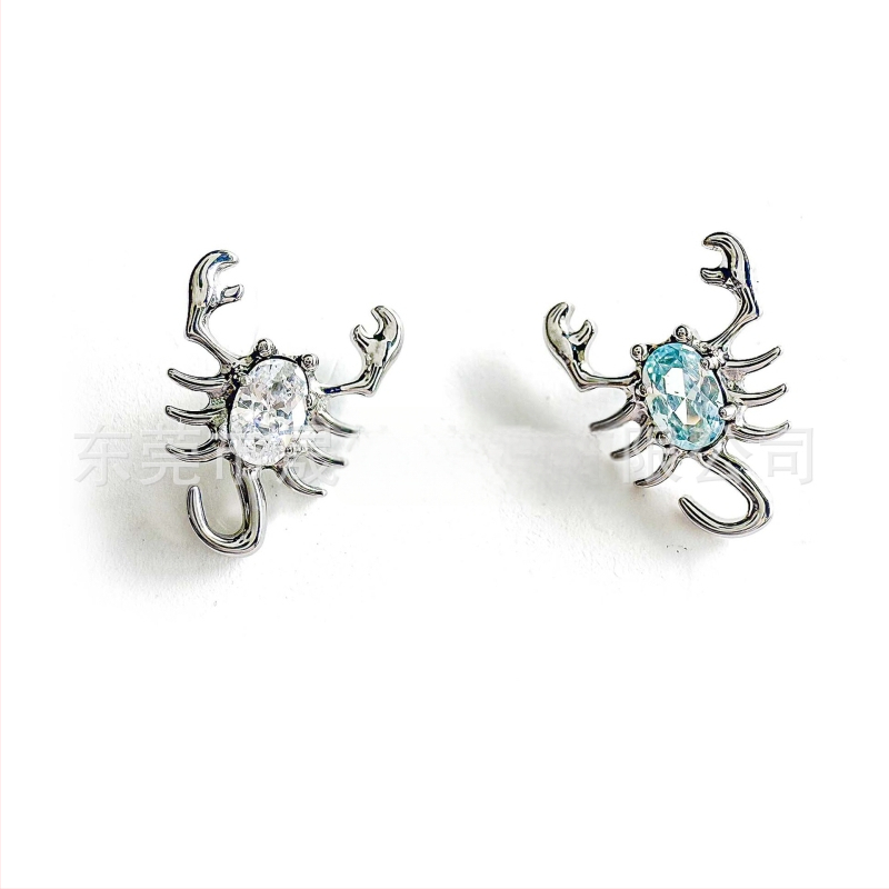 Skorpionu auss studij ar cirkoniju iekšējā vītnes, G23 titāns, ģeometrisks dizains, universāls