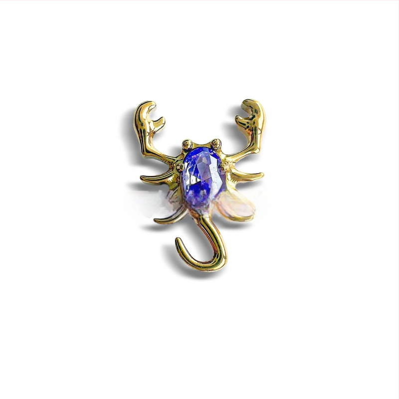 Skorpionu auss studij ar cirkoniju iekšējā vītnes, G23 titāns, ģeometrisks dizains, universāls