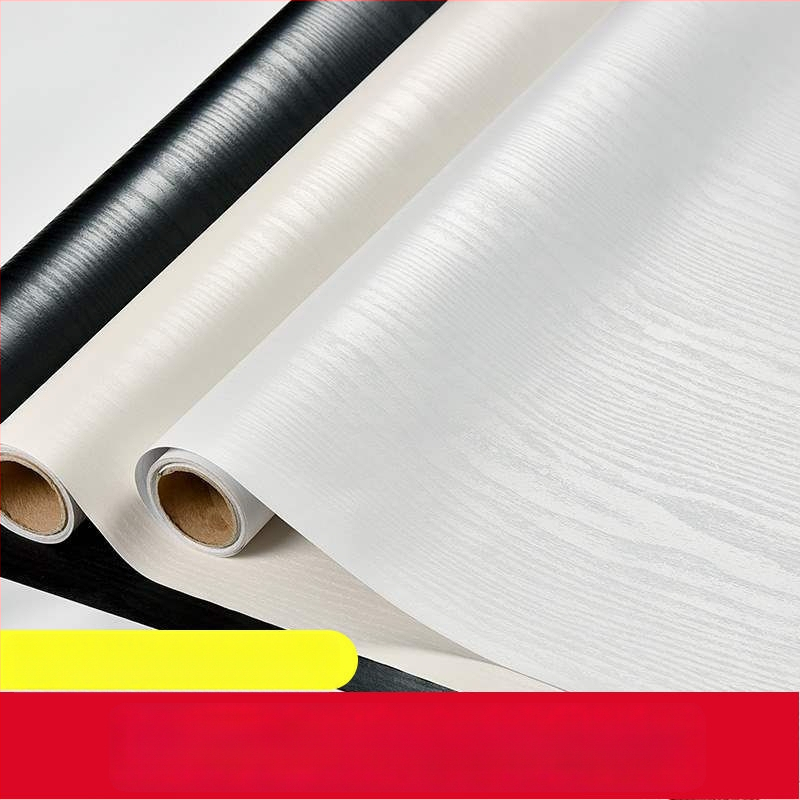 Tapet autocolant cu aspect lemn pentru renovarea mobilierului; rezistent la umezeală; stil simplu și modern; potrivit pentru dulapuri, birouri și uși.