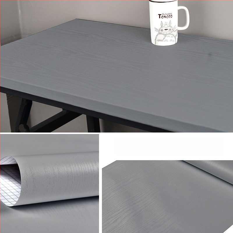 Tapet autocolant cu aspect lemn pentru renovarea mobilierului; rezistent la umezeală; stil simplu și modern; potrivit pentru dulapuri, birouri și uși.