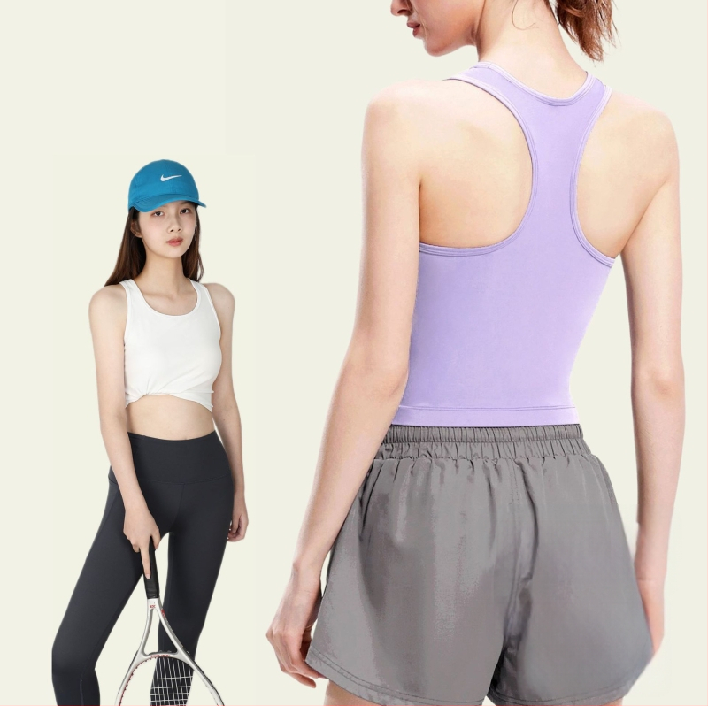 Ενιαία αθλητική γιλέκα με επένδυση στήθους — σουτιέν γυμναστικής με απορρόφηση κραδασμών, 75% νάιλον, 25% ελαστάν, σεζόν 2023