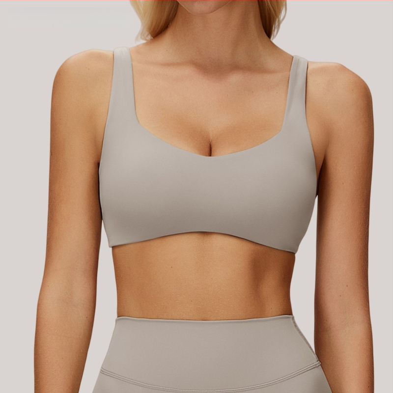 Γυναικείο αθλητικό σουτιέν γιόγκα με επένδυση στο στήθος, απορρόφηση ιδρώτα, ανθεκτικό στις κραδασμούς, πολυεστέρας + σπαντέξ, κοντή στενή γραμμή