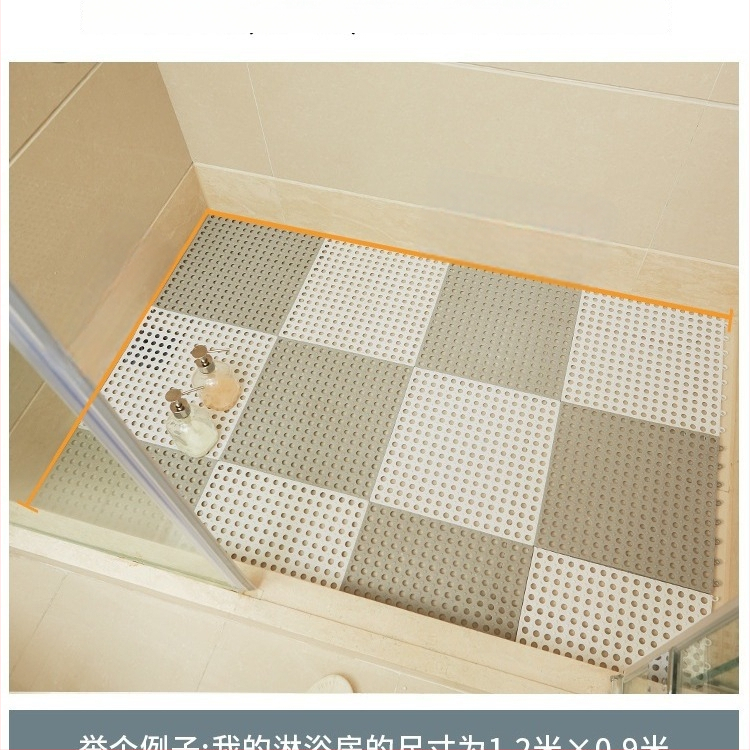 Nordiska stila vannas istabas pretizlīdēšanas paklājiņš, griezamam dušas paklājiņam, plastmasas, pielāgojams