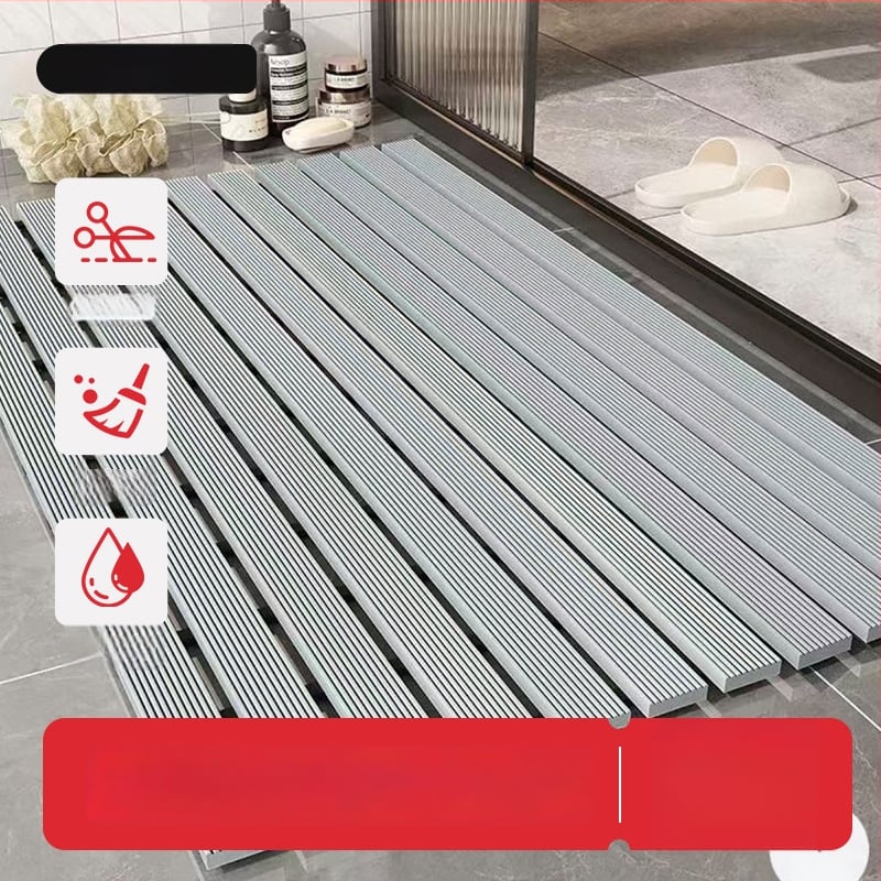 Kupaonska protuklizna podloga – pravokutnog oblika, gumena, minimalisticki stil, prilagodljiva, čišćenje ispiranjem