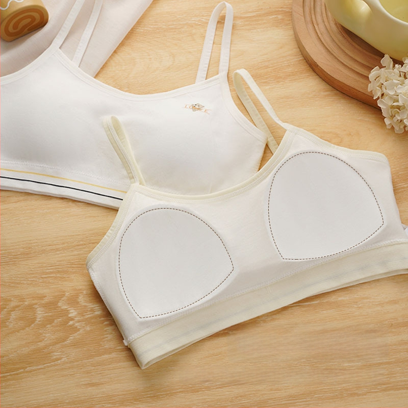 Divstāvu fiksēts krūšturis meitenēm, viskozes audums, pilns kauss ar putām, dubultas fiksētas plecu siksnas, elpojošs un ērts, vecuma 12–15 gadi.