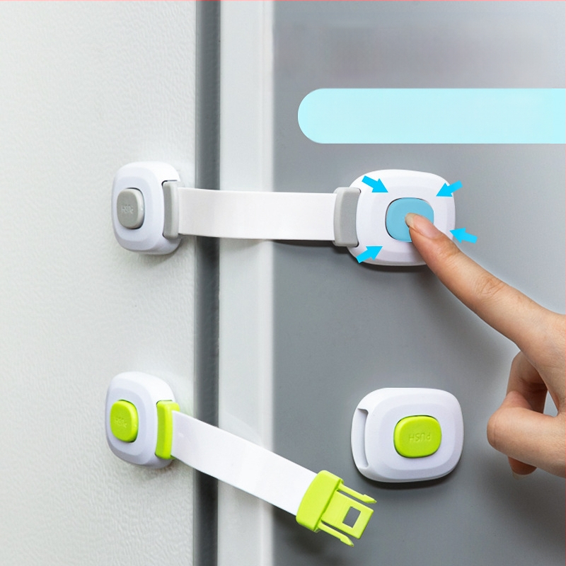 A tipa aizvērējs durvīm un atvilktnēm, modelis yx-drawer latch, materiāls ABS/PVC, dubultā aizvēršanas dizains