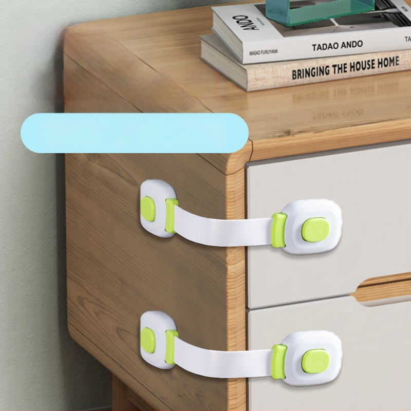 A tipa aizvērējs durvīm un atvilktnēm, modelis yx-drawer latch, materiāls ABS/PVC, dubultā aizvēršanas dizains