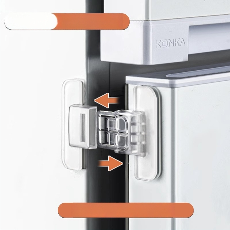 A tipa aizvērējs durvīm un atvilktnēm, modelis yx-drawer latch, materiāls ABS/PVC, dubultā aizvēršanas dizains