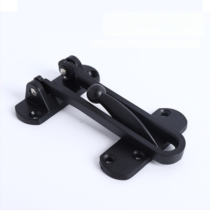 Pretkarīgā durvju bloķētājs ar drošības ķēdi — pogas tips, cinka sakausējums, elektroplēšana, modelis: anti-theft buckle, pielāgojams