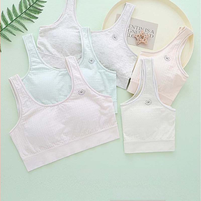 VesStyle jauniešu krūšturis ar fiksētām kaussēm, pilns kauss, plāns veidots kauss ar sūnu, elpojošs muguras dizains, viskozes audums 70-80%