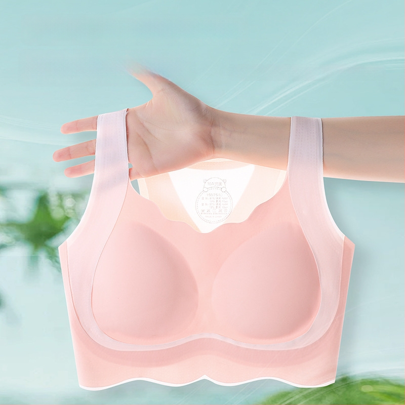 Meitenēm paredzēts sporta krūšturis-vests ar I formas muguras atbalstu, pilnas krūzes, formētas krūzes no kokvilnas, galvenais materiāls – nylon, elpojoša odere