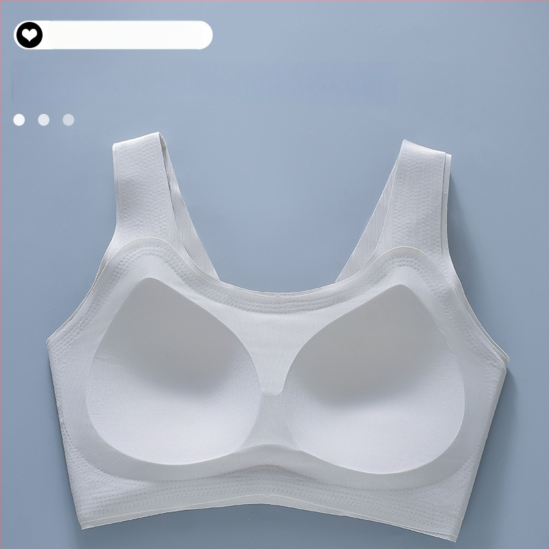 Bezšuvju sieviešu sporta krūšturis, pieguļošs mazam krūtim, regulējams pacēlums, muguras atbalsts, elpojošs neilona audums