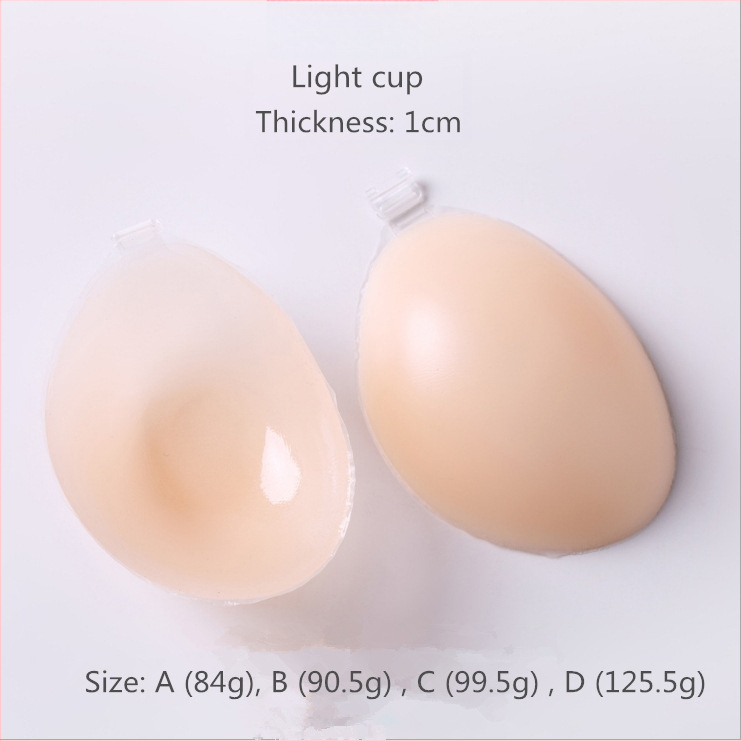 Silikona krūšturis bez plecu siksnām, ar 3/4 kausiem, plānas formētas kausi, priekšējā aizdare