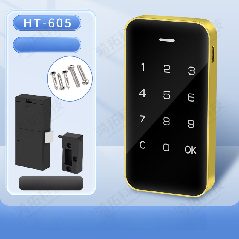 Biometriskā skapja slēdzene ar pirksta nospiedumu, ABS + metāla korpuss, modelis 605, piemērots garderobēm, skapjiem, skapiem un arhīva skapjiem, mūsdienīgs minimālisma dizains