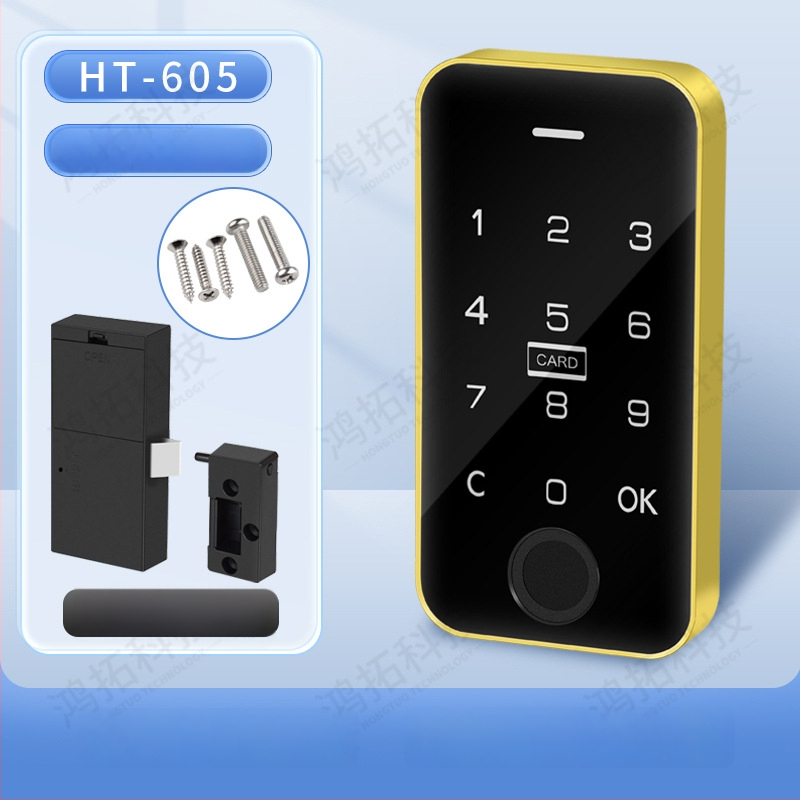 Biometriskā skapja slēdzene ar pirksta nospiedumu, ABS + metāla korpuss, modelis 605, piemērots garderobēm, skapjiem, skapiem un arhīva skapjiem, mūsdienīgs minimālisma dizains