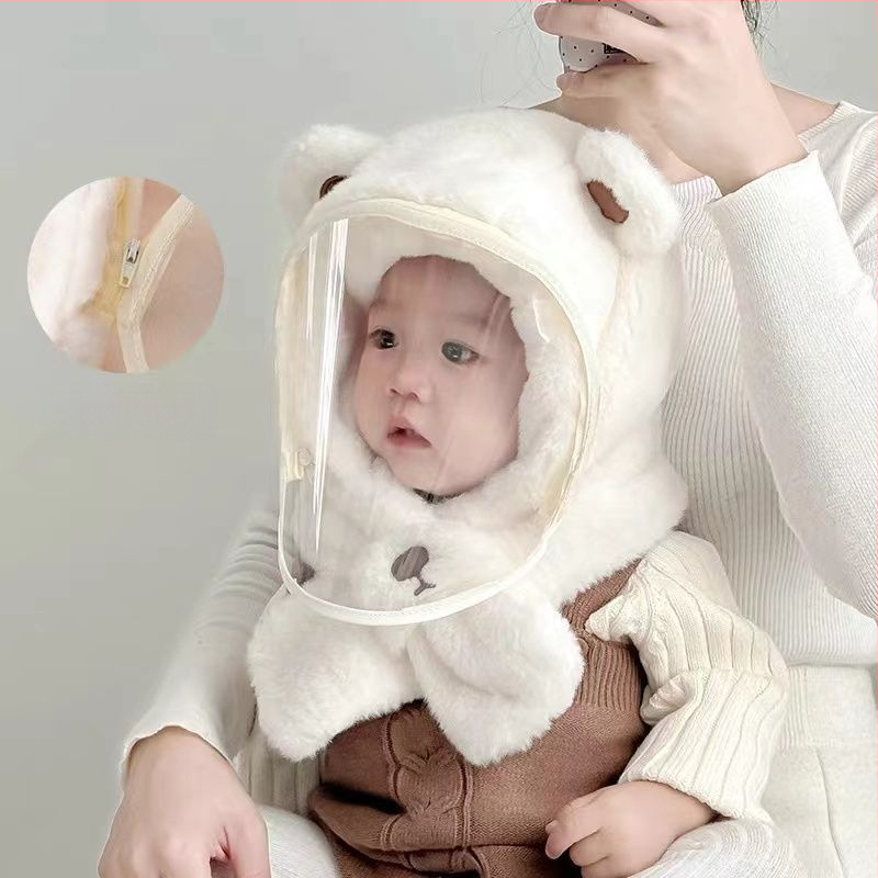 Интегрирана бебешка шапка с заешка козина за зимна топлина — основна тъкан 31-50%, пускане през зима 2025