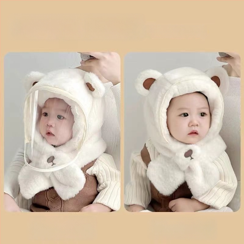 Интегрирана бебешка шапка с заешка козина за зимна топлина — основна тъкан 31-50%, пускане през зима 2025