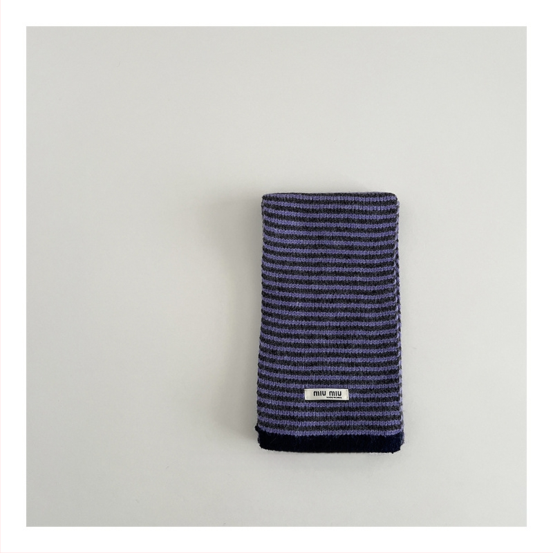 Παιδικό κασκόλ από μαλλί για τον χειμώνα, πλεγτό με τεχνολογία warp-knitting, με μοτίβο πλέγματος, unisex