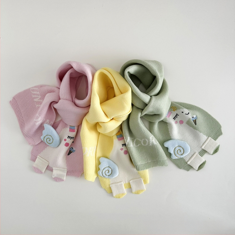 Παιδικό φουλάρι με μονόχρωμο σχέδιο – βαμβάκι, πλέξη warp, διατηρεί ζεστασιά, φθινοπωρινό–χειμερινό