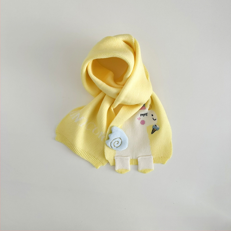 Παιδικό φουλάρι με μονόχρωμο σχέδιο – βαμβάκι, πλέξη warp, διατηρεί ζεστασιά, φθινοπωρινό–χειμερινό