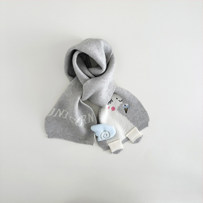 Παιδικό φουλάρι με μονόχρωμο σχέδιο – βαμβάκι, πλέξη warp, διατηρεί ζεστασιά, φθινοπωρινό–χειμερινό