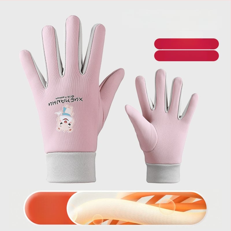 Χειμερινά γάντια από πολυεστέρα με σχέδιο καρτούν, unisex, για παιδιά 5–10 ετών