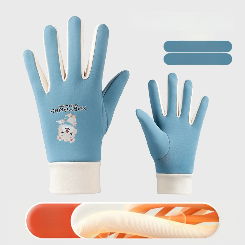 Χειμερινά γάντια από πολυεστέρα με σχέδιο καρτούν, unisex, για παιδιά 5–10 ετών