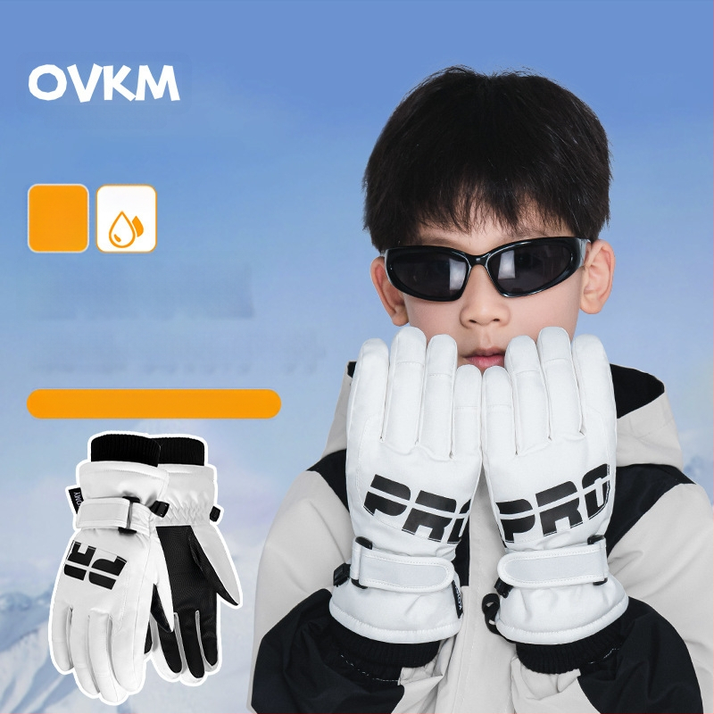 Παιδικά γάντια σκι - πολυεστερική ίνα, για χειμώνα, ηλικίες 6–12 ετών, ζεστά.
