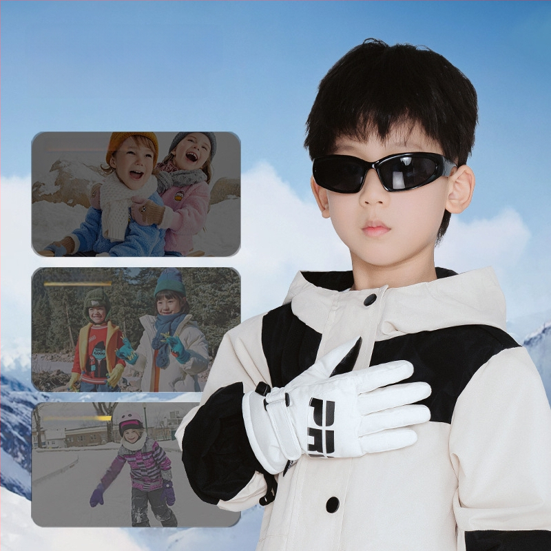 Παιδικά γάντια σκι - πολυεστερική ίνα, για χειμώνα, ηλικίες 6–12 ετών, ζεστά.