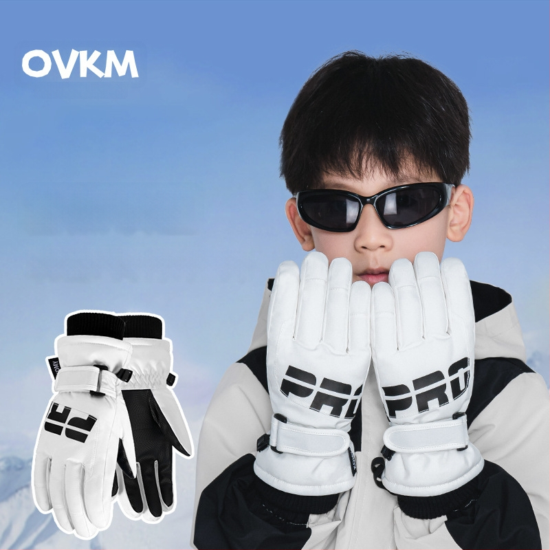 Παιδικά γάντια σκι - πολυεστερική ίνα, για χειμώνα, ηλικίες 6–12 ετών, ζεστά.